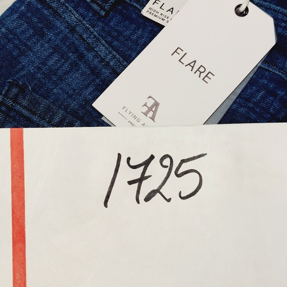 NEW Flying Angel Gogo Plaid High Waist Flare Leg Jeans In Plaid P1725 - Picture 10 of 10